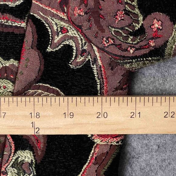 Harvé Benard Paisley Kimono Jacket Size 14 Red Black Jacquard Open Front Boho - Picture 6 of 7